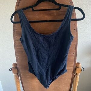 Black Sleeveless Bodysuit